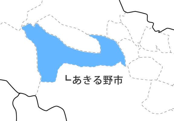 地図：対応エリア（あきる野市全般（一部を除く））